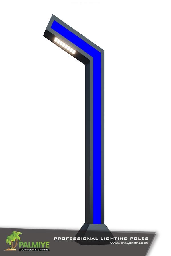 gövdesi ledli bollard- VİCTOR BLUE