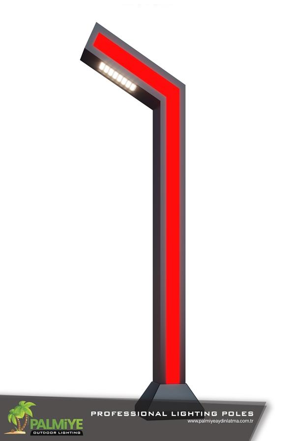 gövdesi ledli bollard - VİCTOR RED